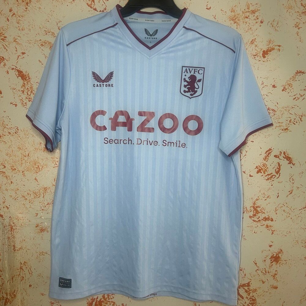 Aston Villa AVFC Castore Cazoo Soccer Jersey 2022/23 Away Kit Men’s Large